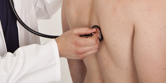 proper auscultation during physical examination of patient step 2
