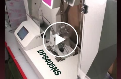 Video still of an impact strength testing machine