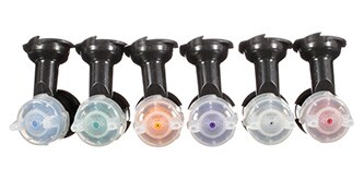 Image of all sizes of Gravity HVLP Atomizing Heads
