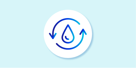 Zero water wastage icon

