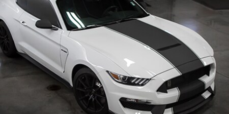 black chrome car wrap accent
