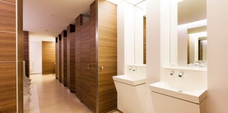clean and modern building bathroom

