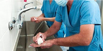 handwashing to prevent spread of infection in hospitals
