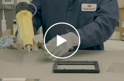 Video still showing application to wood