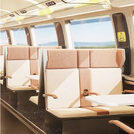 Interior films for passenger rail interiors