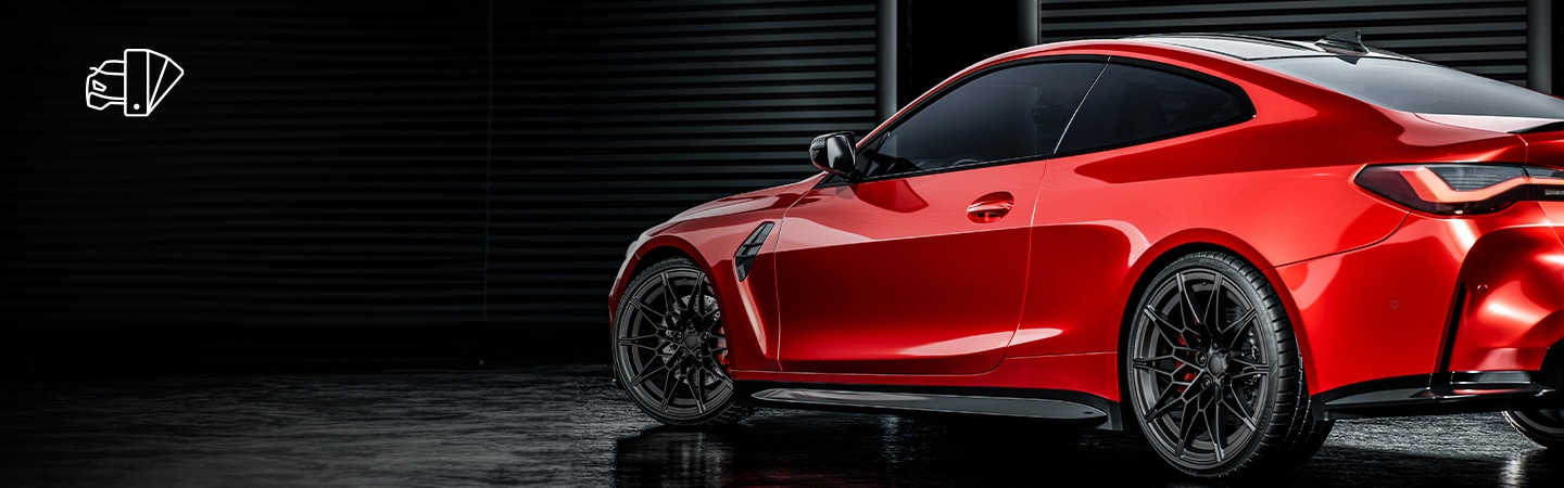 High gloss red car vinyl wrap
