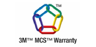 3M MCS Warranty logo with five chain links (purple, blue, green, yellow and red) in pentagon shape.
