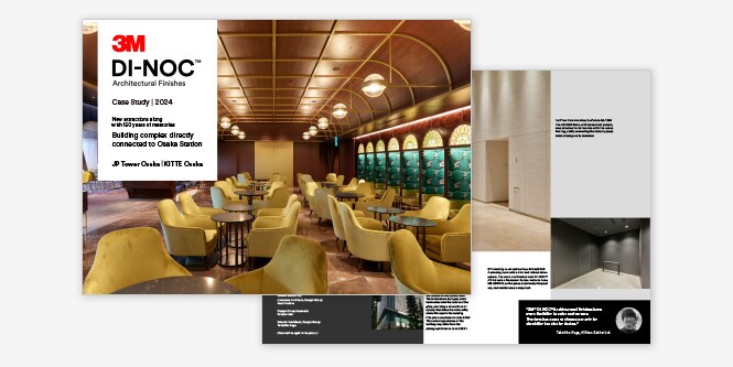 JP Tower Osaka Architectural Design Project: 3M™ DI-NOC™ Architectural, FASARA™ Glass Finishes and Sun Control Film