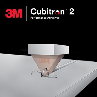close up image of Cubitron 2 3M precision shaped grain
