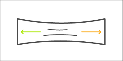 Rectangular graphic representing electrical vinyl tape stretch
