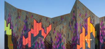 3M™ DICHROIC Glass Finishes on a building facade
