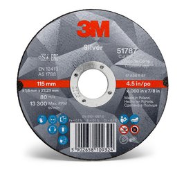3M Silver depressed center grinding wheel front view image