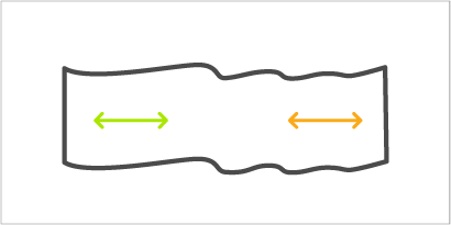 Rectangular wavy graphic representing electrical vinyl tape elasticity
