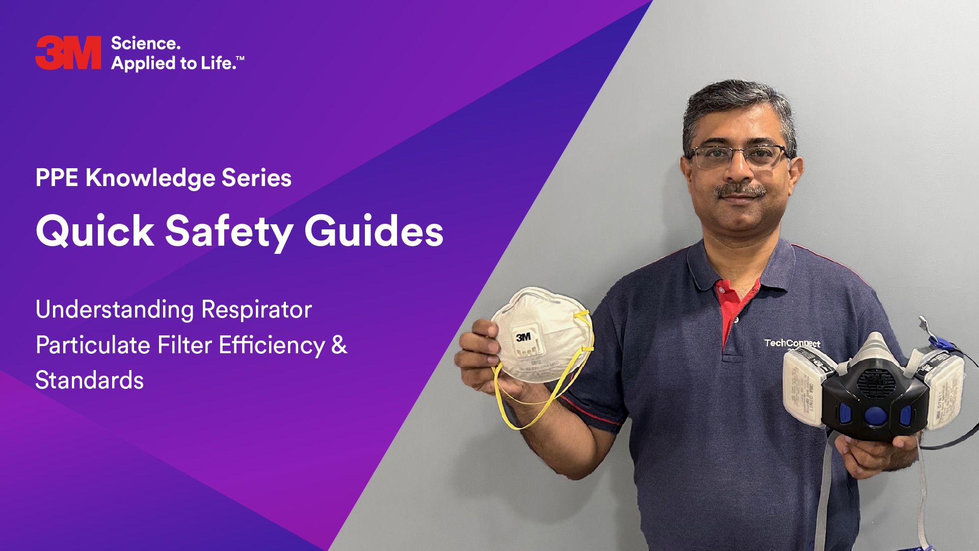 A person holding a face mask