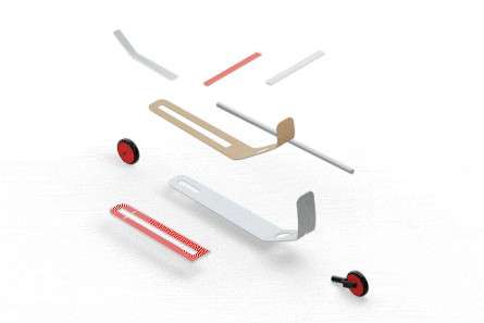 Scooter concept assembled entirely with tape